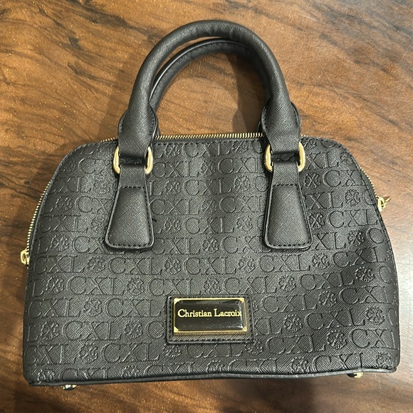 Christian Lacroix small handbag. Double handle. Black. Like new. 10x 7”x 3.5” - Picture 4 of 5